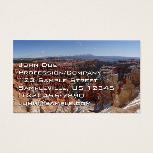 Inspiration Point vid Bryce Canyon II Visitkort (Framsidan)
