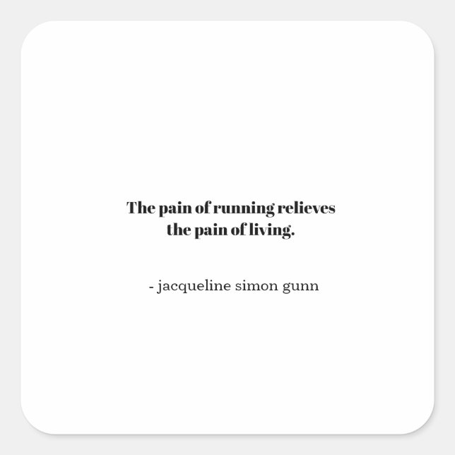 Inspiration runners  fyrkantigt klistermärke (Framsida)