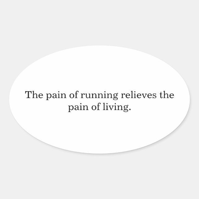 Inspiration runners  ovalt klistermärke (Framsida)