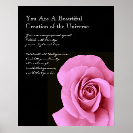 Inspiration Snyval Rosa ros Poster