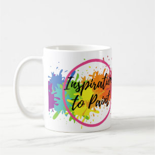 Inspiration som ska målas, målar varje dag kaffemugg