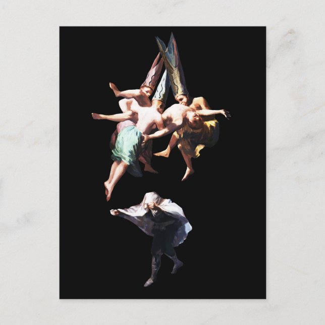 inspiration till Francisco Goya, Witches Flight Vykort (Framsida)