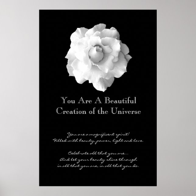 Inspiration Vit ros Poster (Framsidan)