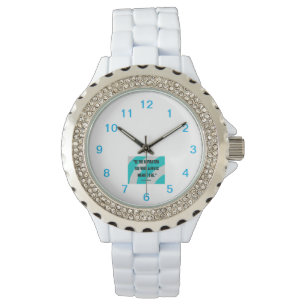 Inspiration Women's Rhinestone White Enamel Watch Armbandsur