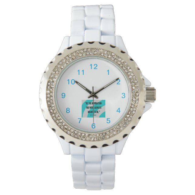 Inspiration Women's Rhinestone White Enamel Watch Armbandsur (Framsida)