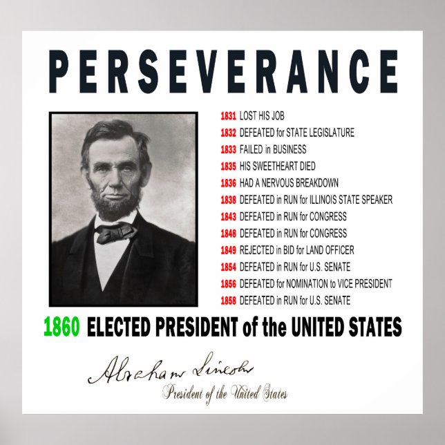 INSPIRATIONAL ABRAHAM LINCOLN POSTER (Framsidan)