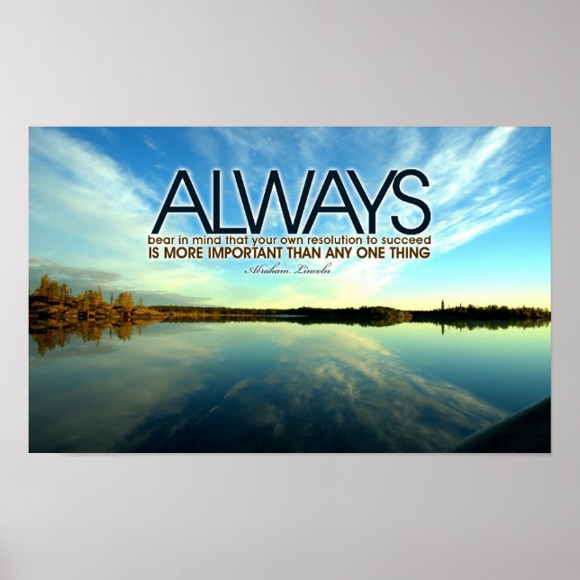 Inspirational Abraham Lincoln Poster (Framsidan)