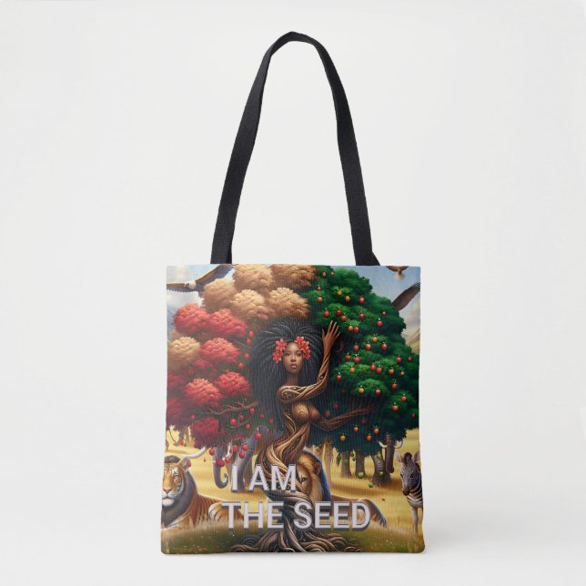 Inspirational African American Woman Quote Tote Tygkasse (Framsida)