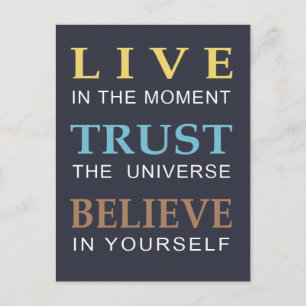 Inspirational Andlig Message Vykort