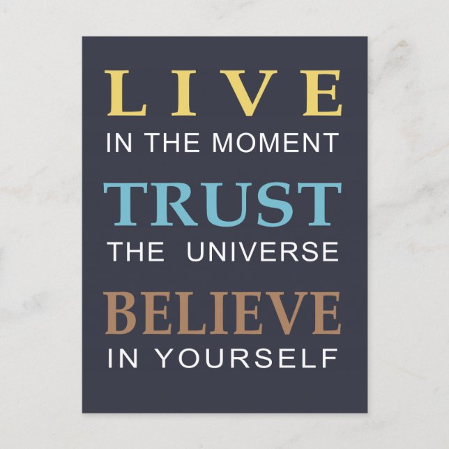 Inspirational Andlig Message Vykort (Framsida)