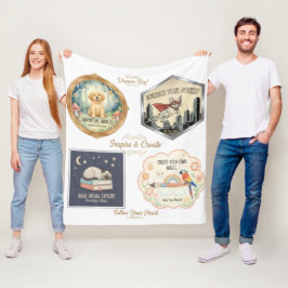 Inspirational animals and kids art collection fleecefilt