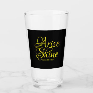 Inspirational Arise och Shine Faith Black Glaskopp