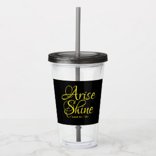 Inspirational Arise och Shine Faith Black Take Away Mugg