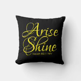 Inspirational Arise och Shine Faith jul Guld Kudde