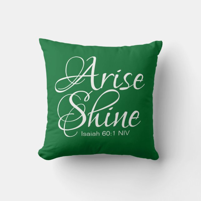 Inspirational Arise och Shine Faith jul Kudde (Framsida)