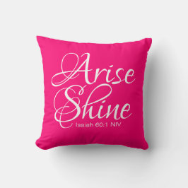 Inspirational Arise och Shine Faith Julens Rosa Kudde