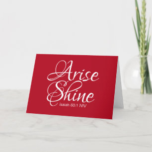 Inspirational Arise och Shine Faith julkort Helgkort
