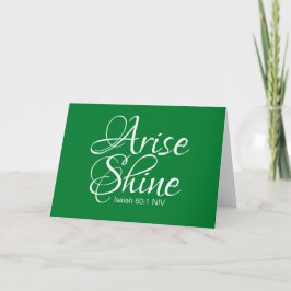 Inspirational Arise och Shine Faith julkort Kort