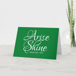 Inspirational Arise och Shine Faith julkort Kort