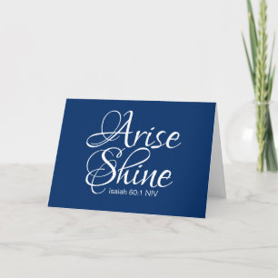 Inspirational Arise och Shine Faith julkort Tack Kort