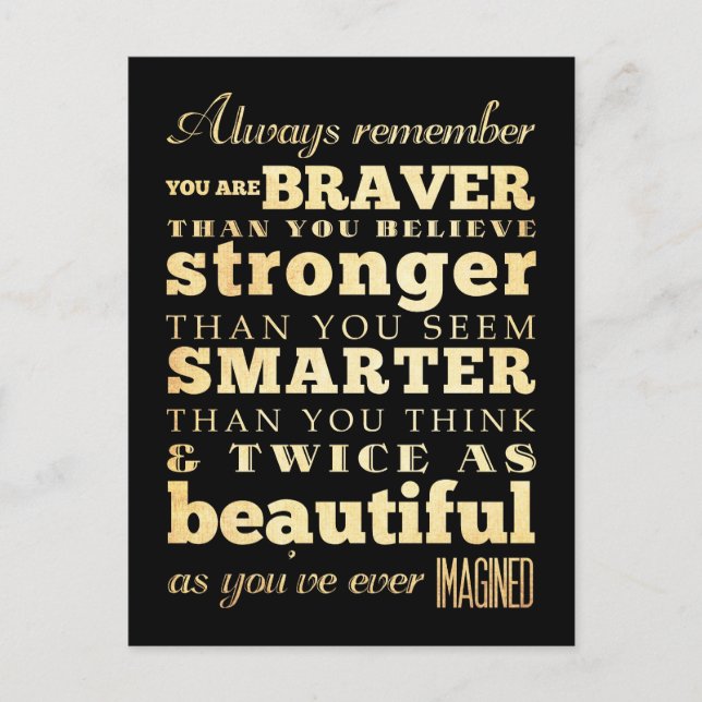 Inspirational Art - Dr Quote Vykort (Framsida)