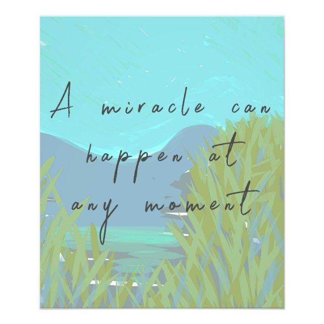 Inspirational Art Miracle-meddelande Fototryck (Framsidan)
