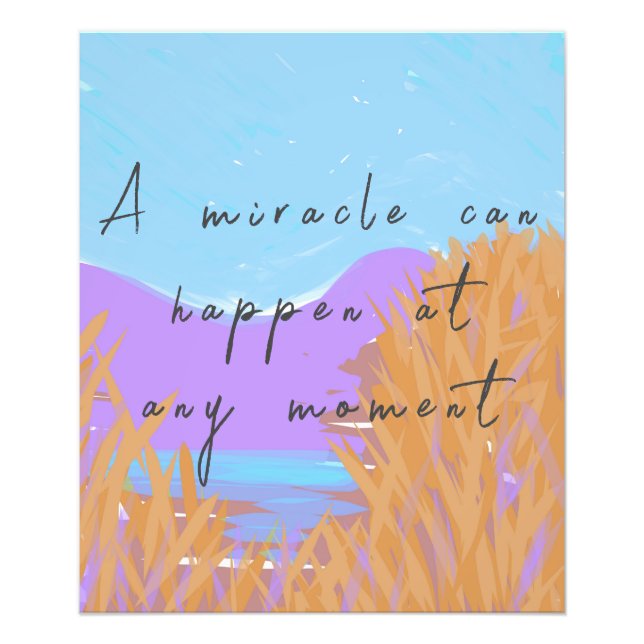 Inspirational Art Miracle-meddelande Fototryck (Framsidan)