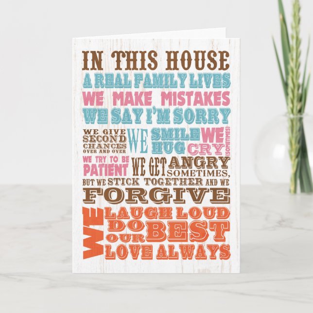 Inspirational Art - Real Family Helgkort (Framsida)