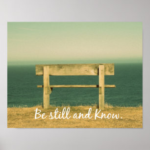 Inspirational Be still and Know Verse Poster