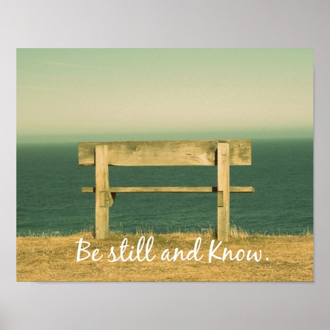 Inspirational Be still and Know Verse Poster (Framsidan)