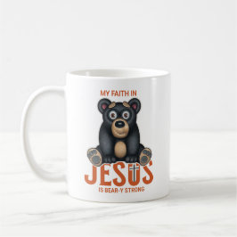 Inspirational Bear Jesus Christian Faith Kaffemugg