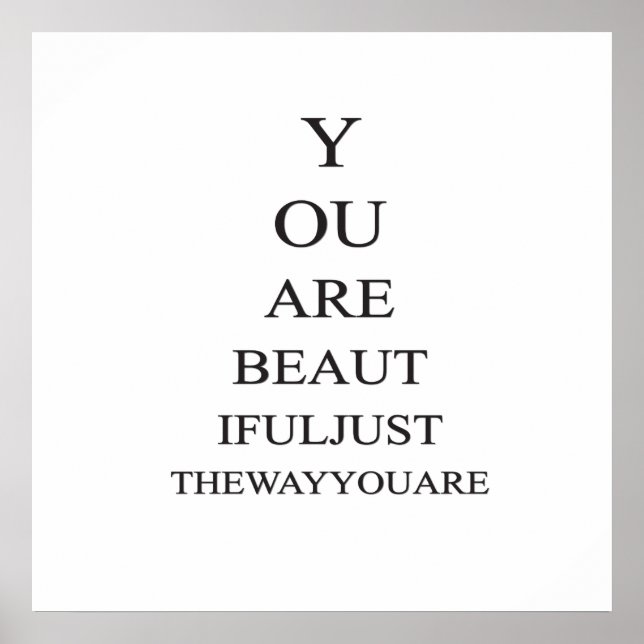 Inspirational Beauty Kärlek Quote Poster (Framsidan)