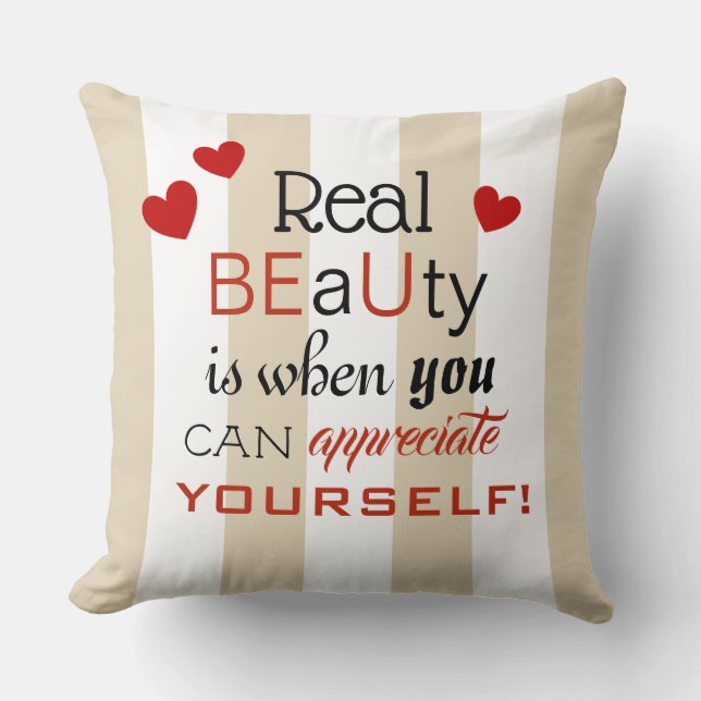 Inspirational BEaUty Pillow Kudde (Framsida)