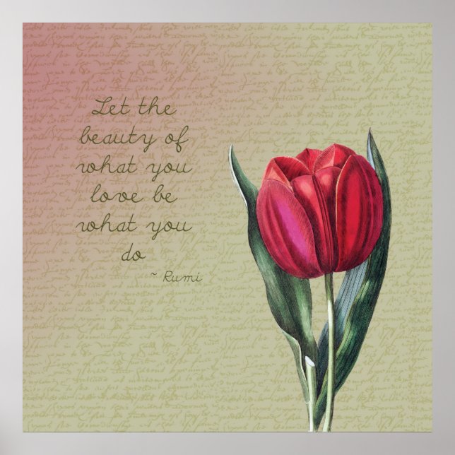 Inspirational Beauty Tulip Poster (Framsidan)