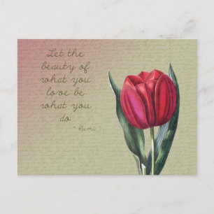 Inspirational Beauty Tulip Vykort