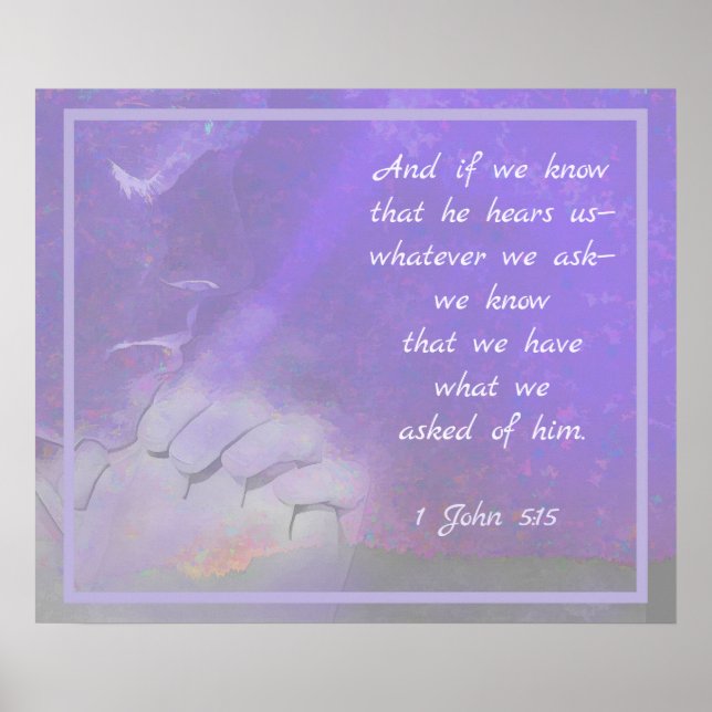 Inspirational Bible Prayer John 5:15 Poster (Framsidan)