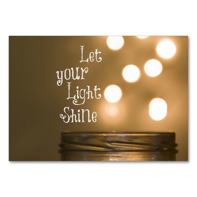 Inspirational Bible Verse Christian Quote Bordsnummer (Framsidan)