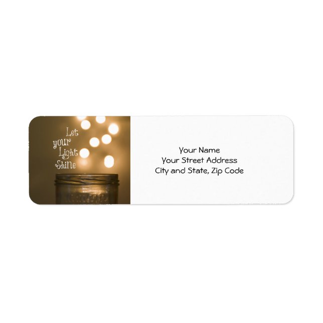 Inspirational Bible Verse Christian Quote Returadress Etikett (Framsidan)