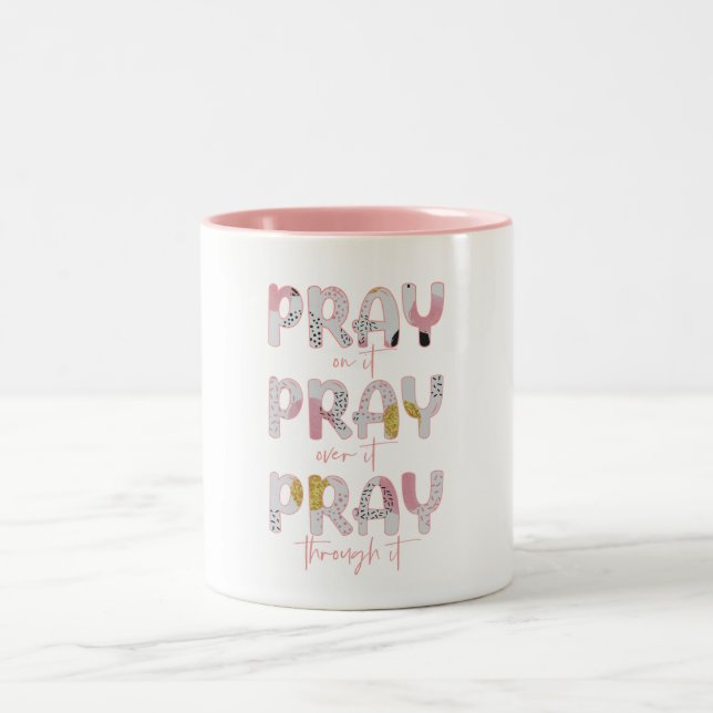 Inspirational Bible Verse Christian Quote Två-Tonad Mugg (Center)