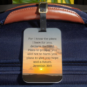 Inspirational Bible Verse Jeremiah 29:11 Christian Bagagebricka