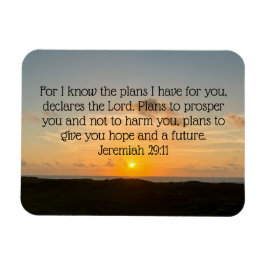 Inspirational Bible Verse Jeremiah 29:11 Soluppgån Magnet