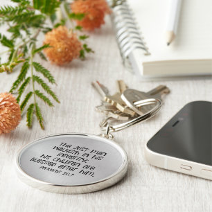 Inspirational Bible Verse (om Manar) Christian Rund Silverfärgad Nyckelring