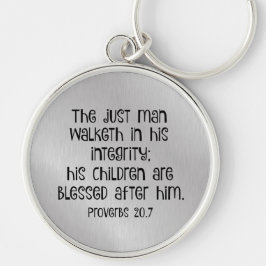 Inspirational Bible Verse (om Manar) Christian Rund Silverfärgad Nyckelring