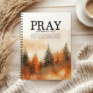 Inspirational Bible Verse Philippians 4:6-7  Anteckningsbok