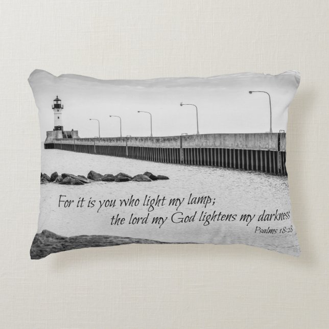 Inspirational Bible Verse Photo Prydnadskudde (Framsidan)