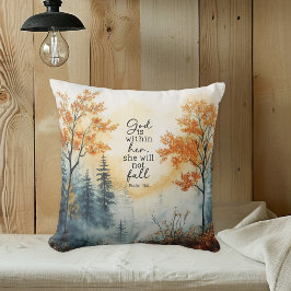 Inspirational Bible Verse Psalm 46:5 Autumn Pillow Kudde