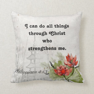 Inspirational Bible Verse Scripture Dekorativ kudd Kudde