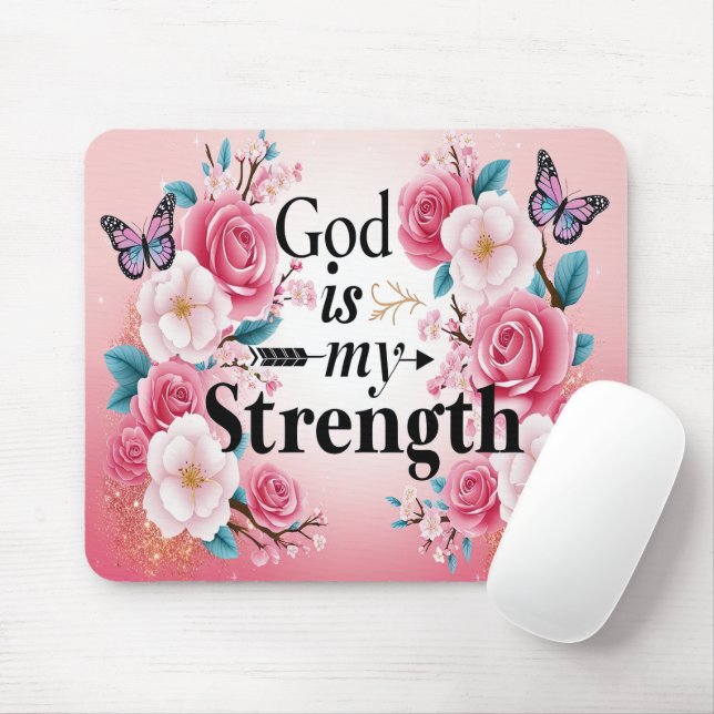 Inspirational Bible Verse/Scripture Mousepad Musmatta (Med mus)