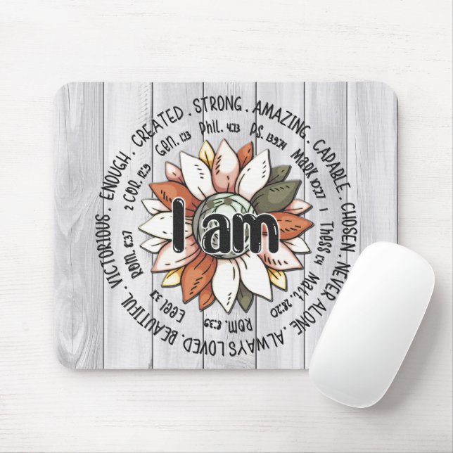 Inspirational Bible Verse/Scripture Mousepad Musmatta (Med mus)