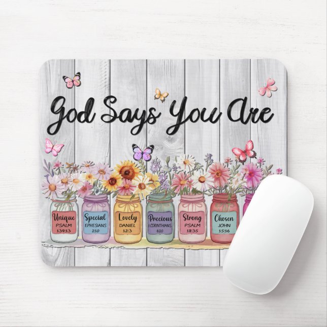 Inspirational Bible Verse/Scripture Mousepad Musmatta (Med mus)